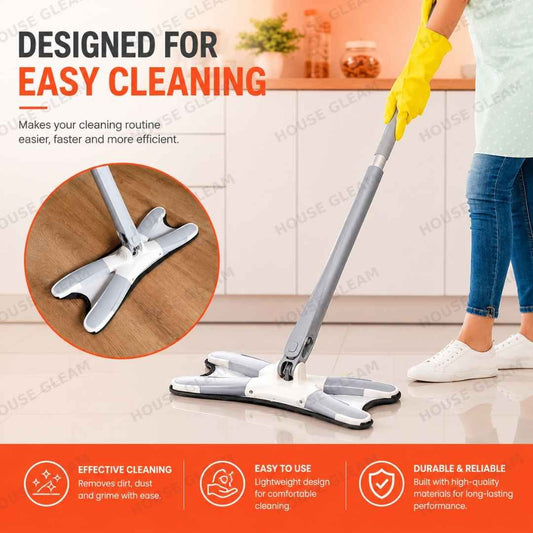 Rotating X-Type Flat Microfiber Mop