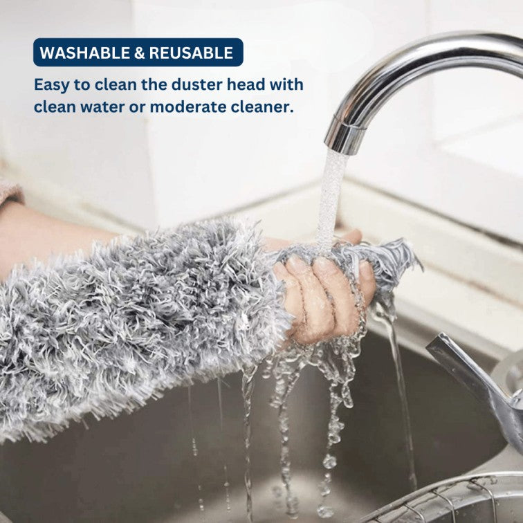 Microfiber Duster with Extension Pole Reach & Clean Easily