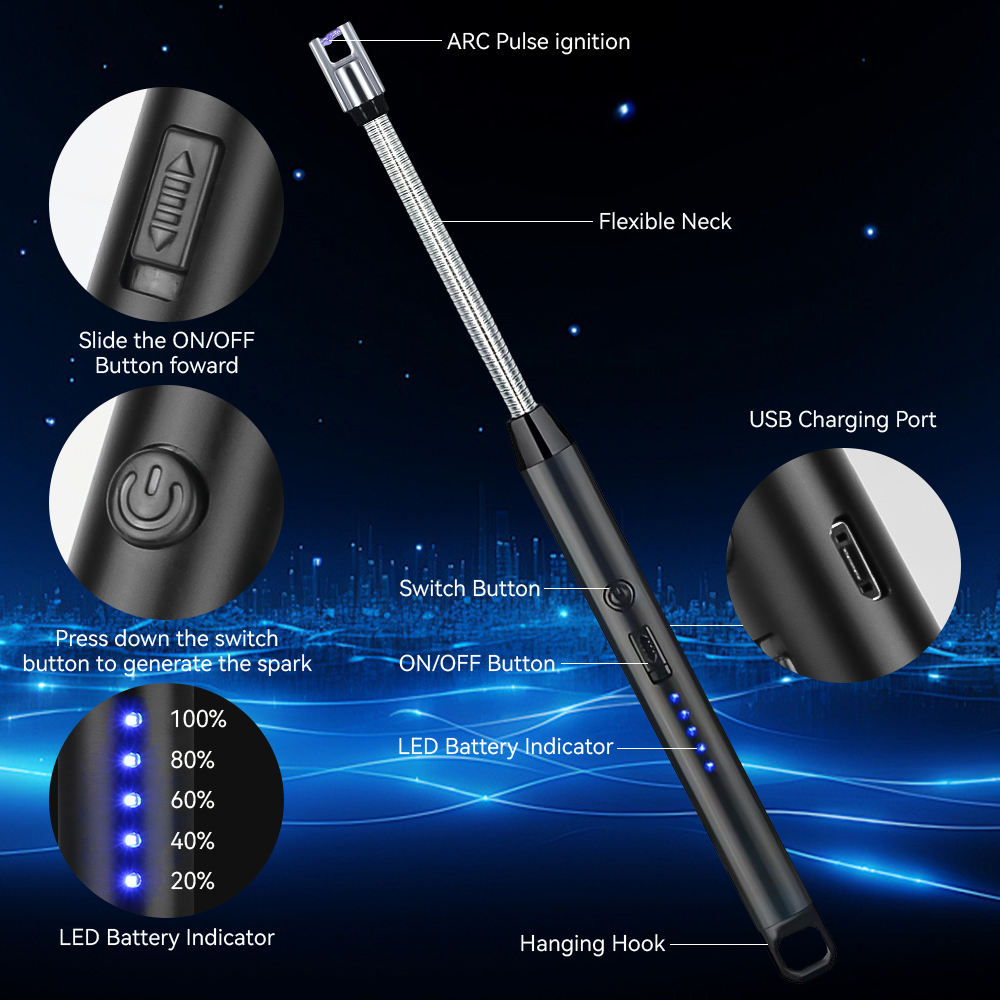 USB Rechargeable Arc Kitchen Lighter