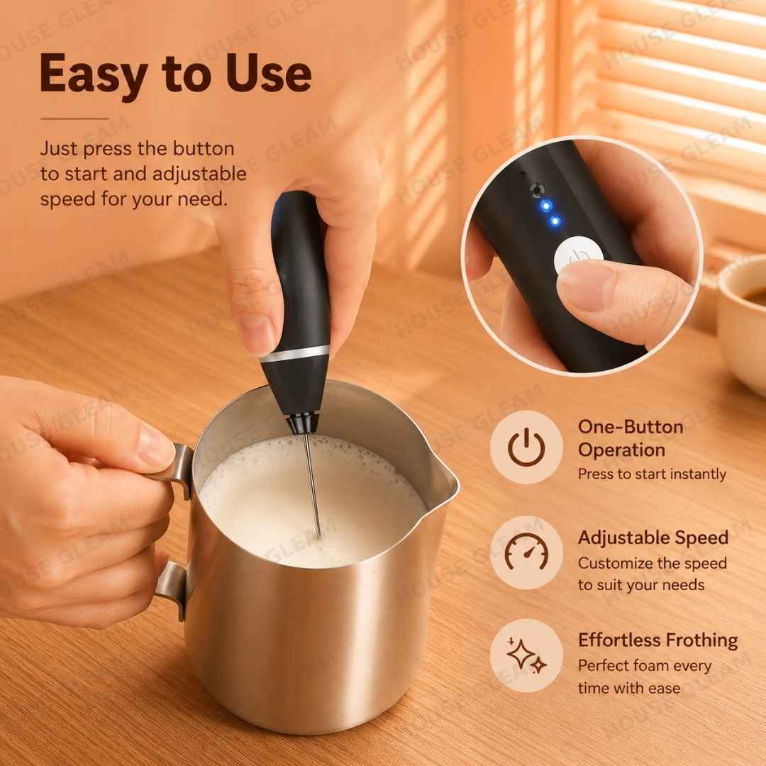 Rechargeable Coffee Beater & Milk Frother