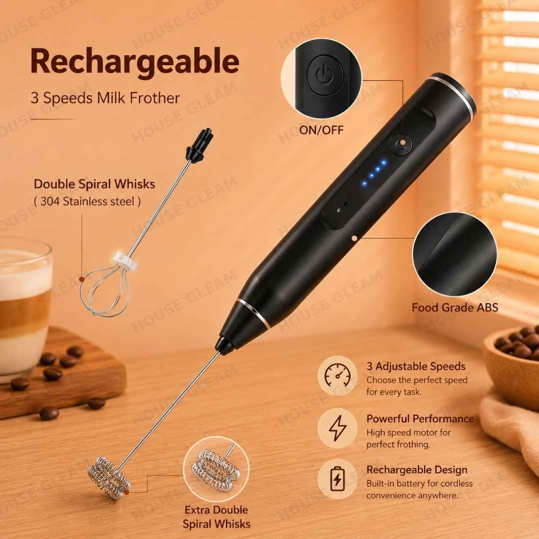 Rechargeable Coffee Beater & Milk Frother