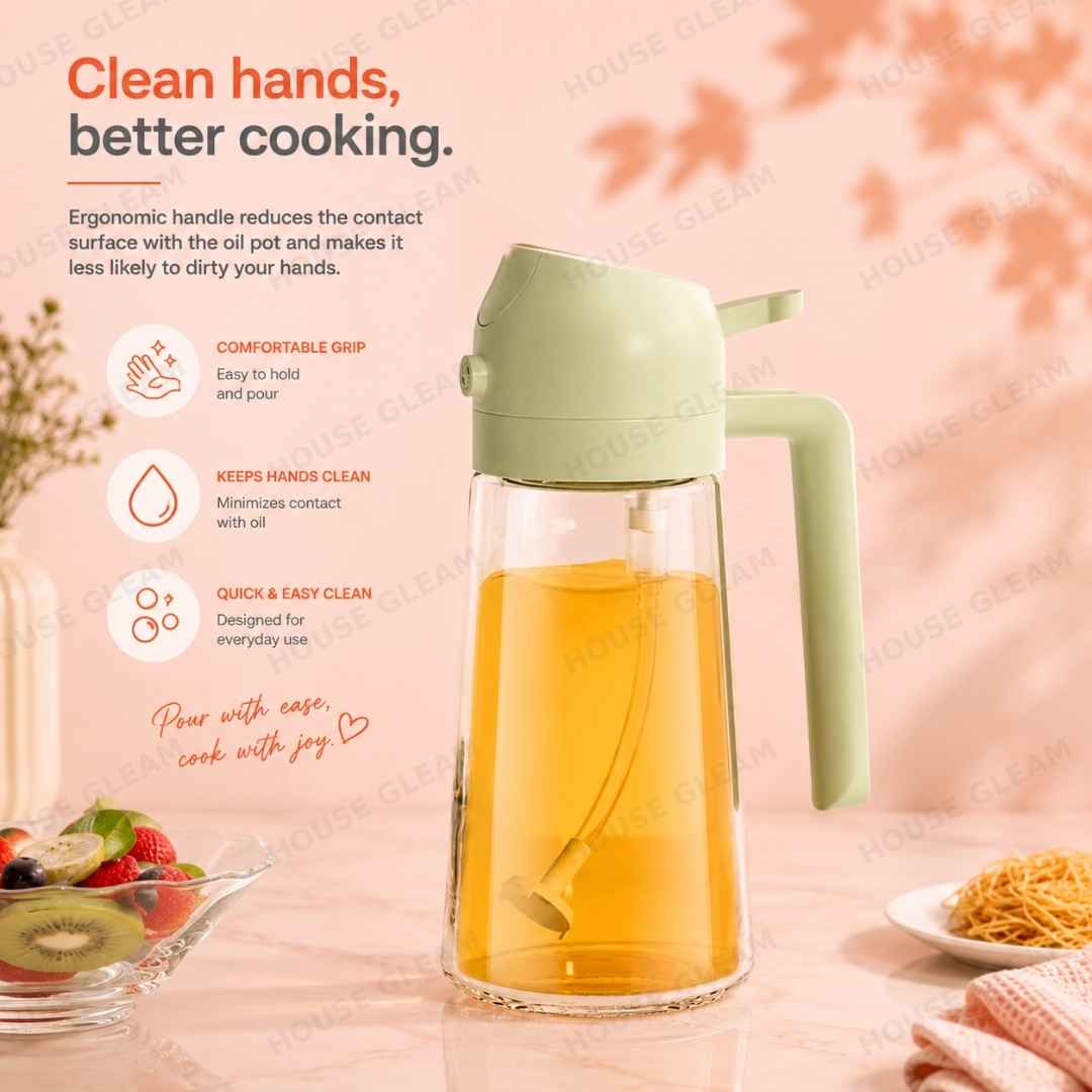 2-in-1 Glass Oil Spray Bottle