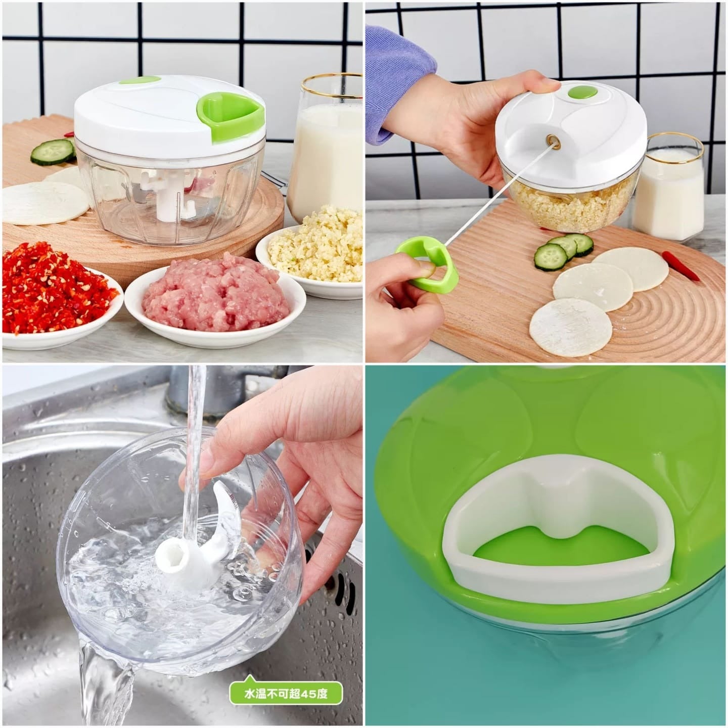 Manual Food Chopper Processor - Multi‑Function